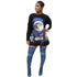 Cat Print Women Clubwear Blouse Loose Mini Dress Casual #Long Sleeve
